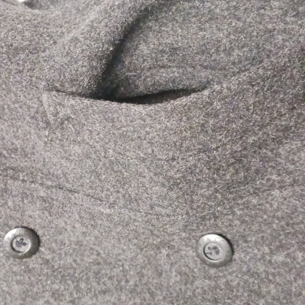 New York & Company size 8 women's dark black gray 80% wool double-breasted coat. - Picture 13 of 17